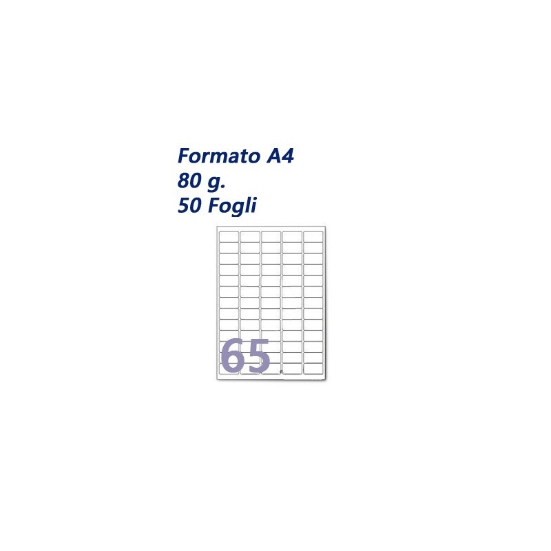 Carta autoadesiva 40*20 cm (65 etichette per foglio)