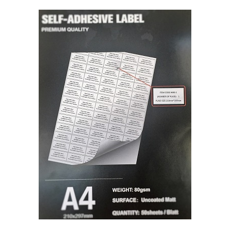 Carta autoadesiva 105*174 mm (8 etichette per foglio)