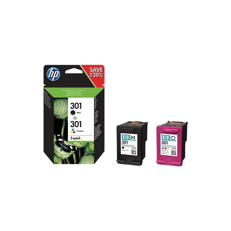 Multipack HP 301BK + 301C N9J72AE originale