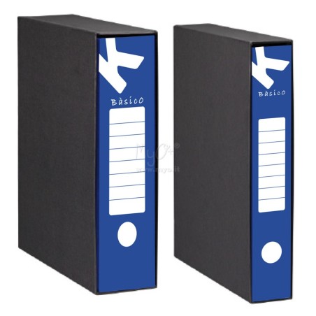Raccoglitore protocollo e commerciale dorso 8cm Blu