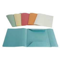 Confezione 50 pz Cartella verde in cartoncino con alette senza elastico