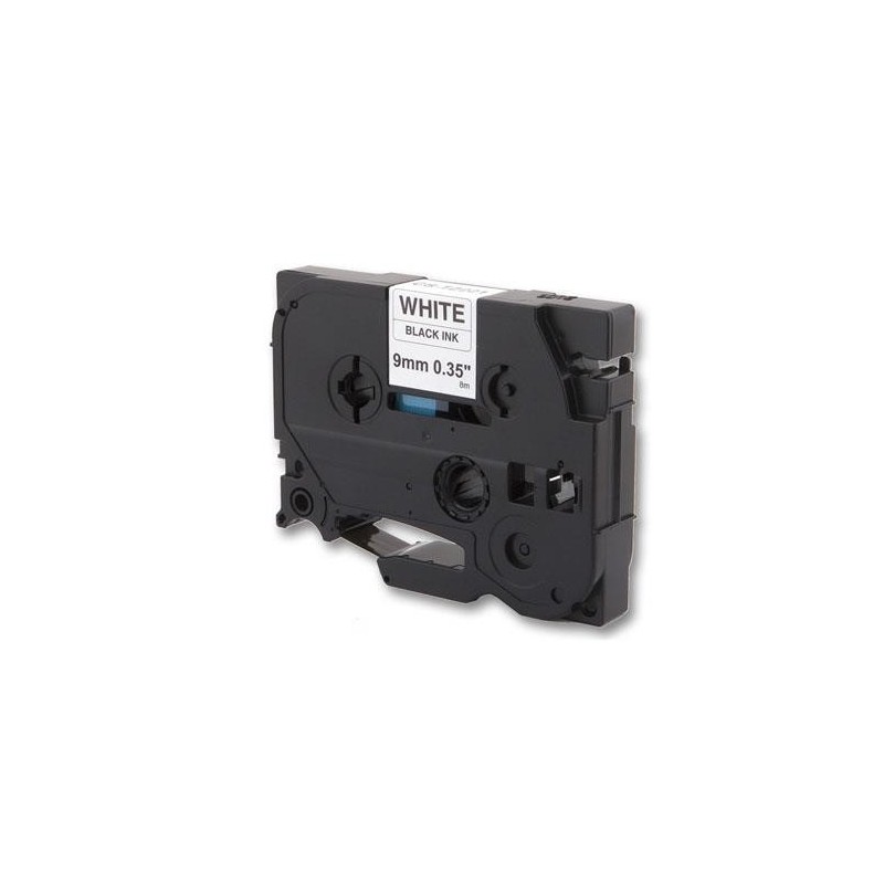 White 9mmX8m for Brother Eletronic labelling TZ-221/TZe-221