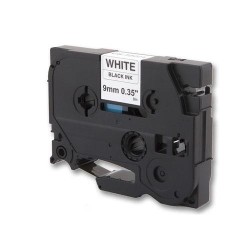 White 9mmX8m for Brother Eletronic labelling TZ-221/TZe-221