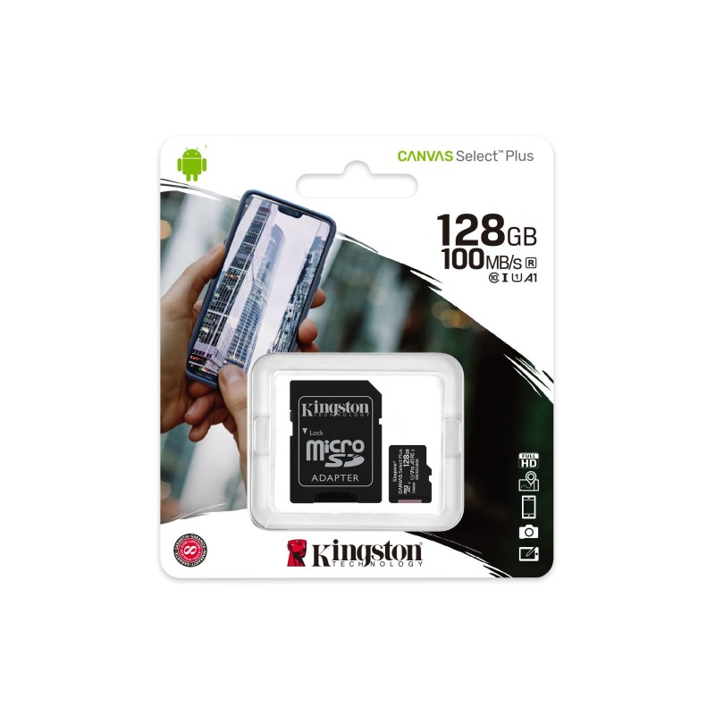 Micro SD 128Gb Kingston con adattatore SD CL10