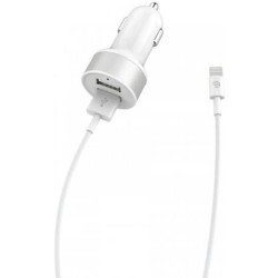 Suit Carica Auto + Cavo Lightning per Apple iOS 10+ Bianco