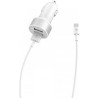 Suit Carica Auto + Cavo Lightning per Apple iOS 10+ Bianco