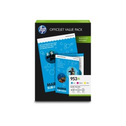 Hp Multipack 953XL 1CC21AE Originale Ciano Magenta Giallo con carta fotografica