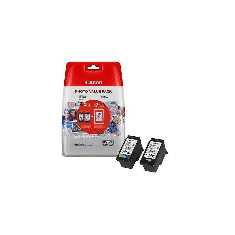 Canon Multipack PG-545 CL-546 XL Originali con Carta Fotografica 8286B006