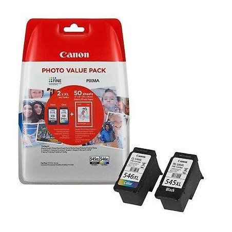 Canon Multipack PG-545 CL-546 XL Originali con Carta Fotografica 8286B006