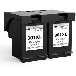 HP 301XL 2 pz Nero Compatibile per DeskJet 1050, 2540 e 3050, OfficeJet 2620,