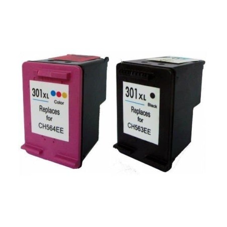 HP 301XL Nero e Color Compatibile per DeskJet 1050, 2540 e 3050, OfficeJet 2620,