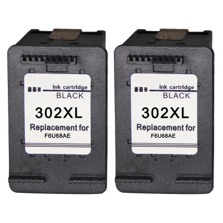HP 302XL Nero 2 pezzi Compatibile per DeskJet 1110, 2130 e 3630 F6U68AE