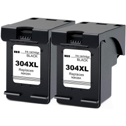 Hp 304XL Nero 2 pezzi Compatibile per DeskJet 2620, Deskjet 3720, 3730, 3750
