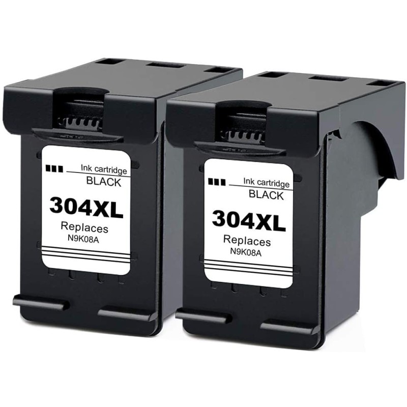 Hp 304XL Nero 2 pezzi Compatibile per DeskJet 2620, Deskjet 3720, 3730, 3750 Hp 304XL Nero 2 pezzi Compatibile per DeskJet 2620, Deskjet 3720, 3730, 3750