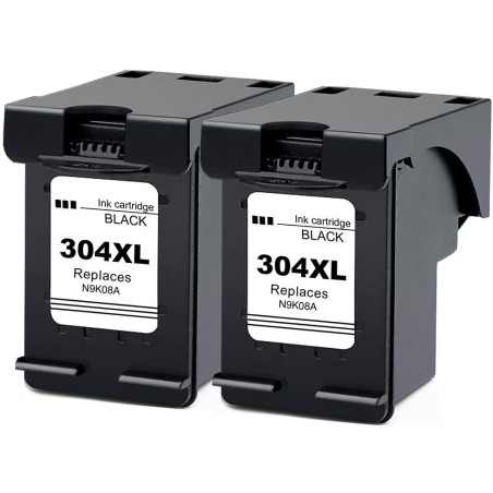 Hp 304XL Nero 2 pezzi Compatibile per DeskJet 2620, Deskjet 3720, 3730, 3750