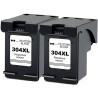 Hp 304XL Nero 2 pezzi Compatibile per DeskJet 2620, Deskjet 3720, 3730, 3750
