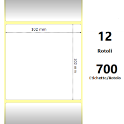 Etichette Zebra Bianco Perforate 101.5x152 mm, 250 Et/Rotolo Compatibili