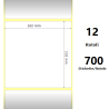 Etichette Zebra Bianco Perforate 101.5x152 mm, 250 Et/Rotolo Compatibili