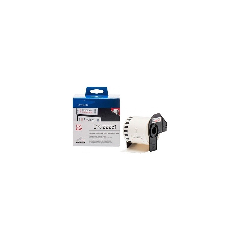 Brother P-Touch QL800,810,820 Nero/rosso 62mmx15Mt