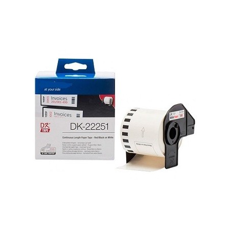 Brother P-Touch QL800,810,820 Nero/rosso 62mmx15Mt