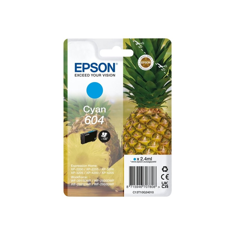 Epson T604 Ciano C13T10G24010 Cartuccia Originale
