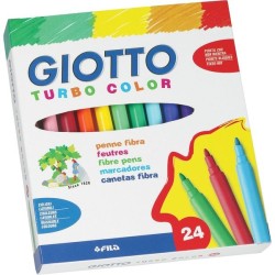 Pennarelli in Astuccio 24 Colori Fila Giotto Turbocolor - 417000