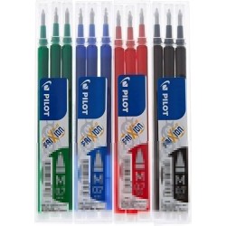 Pilot Frixion Ball Refill per Penna a Sfera, 0.7 mm NERO 12pz 12pz
