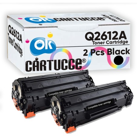 Hp BOX 2 Q2612A/FX10 Nero Toner Compatibile per LBP 2900, HP 1010, M1006