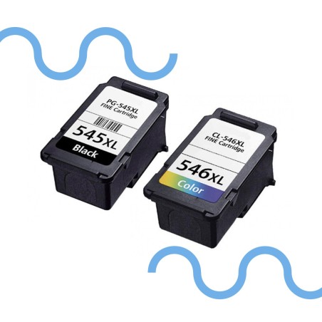 Canon BOX 2 PG545+CL546XL Cartuccia Compatibile per Canon Pixma MG2450, MG2550, iP285