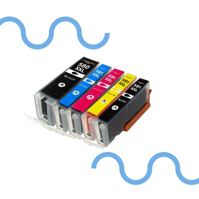 Canon BOX 5 PGI580 CLI 581XXL k c m y per TS6150 8150 9150 TR7551 Canon BOX 5 PGI580 CLI 581XXL k c m y per TS6150 8150 9150 TR7551