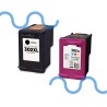 HP BOX 2 302XL F6U67AE nero+Color Compatibile per DeskJet 1110, 2130 e 3630, HP OfficeJet