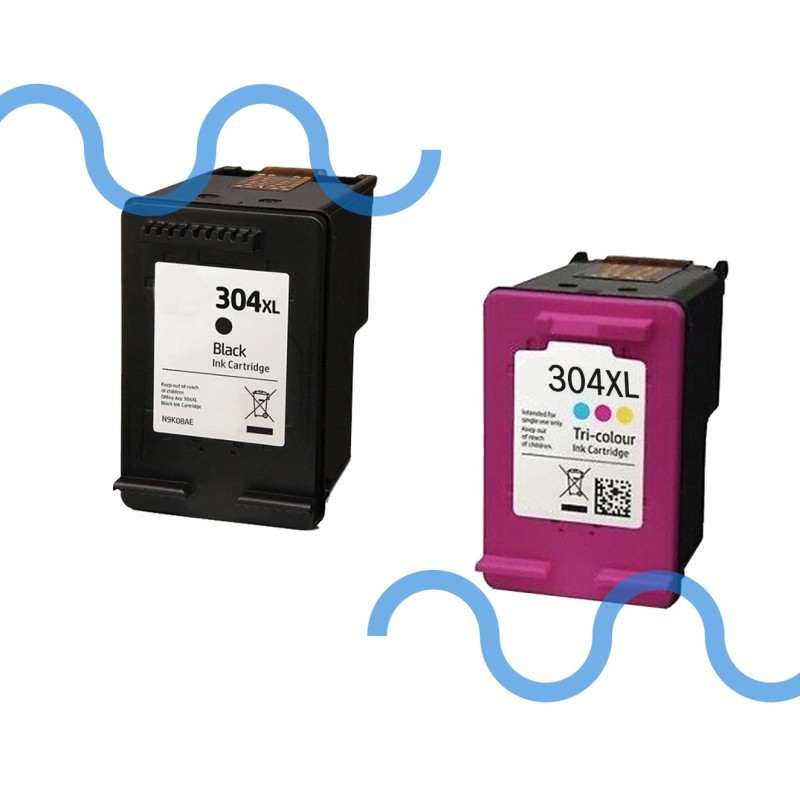 Hp BOX 2 304XL Nero+Colori Compatibile per DeskJet 2620 e 2630, Deskjet 3720, 3730, Hp BOX 2 304XL Nero+Colori Compatibile per DeskJet 2620 e 2630, Deskjet 3720, 3730,