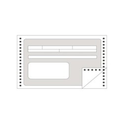 Apli Formulario Recibos en Continuo 240mm x 4' - 1 Copia - Numeracion Secuencial - Papel Autocopiativo - Blanco