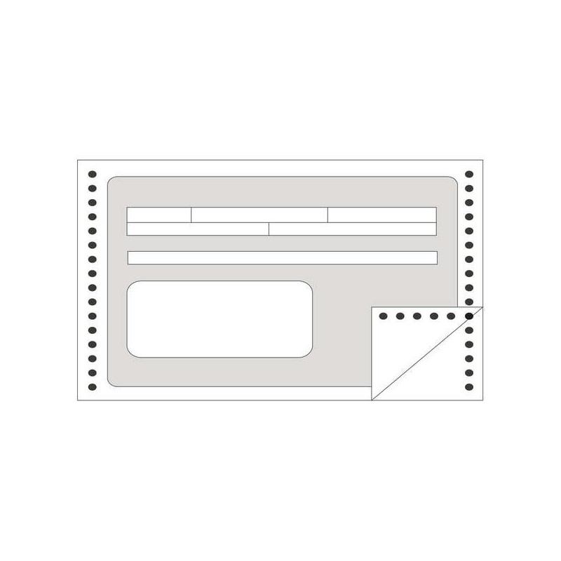 Apli Formulario Recibos en Continuo 240mm x 4' - 1 Copia - Numeracion Secuencial - Papel Autocopiativo - Blanco