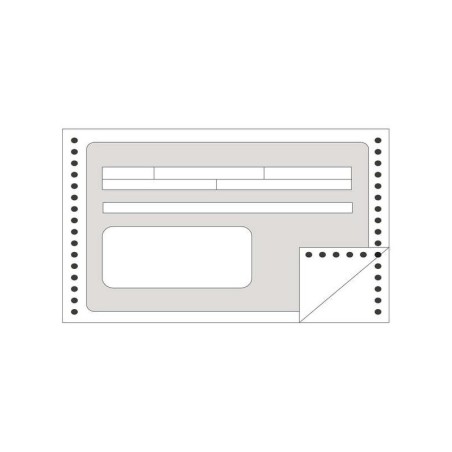 Apli Formulario Recibos en Continuo 240mm x 4' - 1 Copia - Numeracion Secuencial - Papel Autocopiativo - Blanco