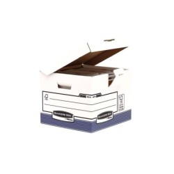 Fellowes Bankers Box Contenedor de Archivos - Tapa Fija - Montaje Automatico Fastfold - Carton Reciclado Certificacion FSC