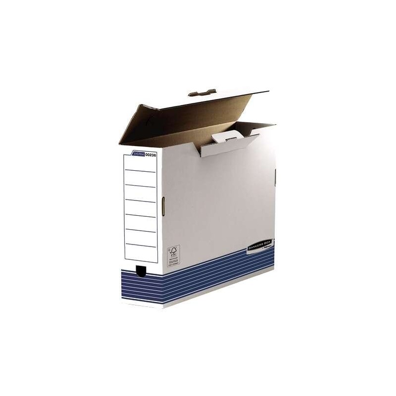 Fellowes Bankers Box Scatola per fascicoli definitivi 100 mm A3 - Assemblaggio rapido automatico - Certificazione FSC in cartone Fellowes Bankers Box Scatola per fascicoli definitivi 100 mm A3 - Assemblaggio rapido automatico - Certificazione FSC in cartone
