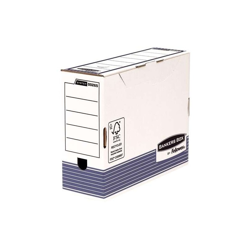 Fellowes Bankers Box Scatola per fascicoli definitivi 100 mm A4 - Assemblaggio rapido automatico - Certificazione FSC in cartone Fellowes Bankers Box Scatola per fascicoli definitivi 100 mm A4 - Assemblaggio rapido automatico - Certificazione FSC in cartone