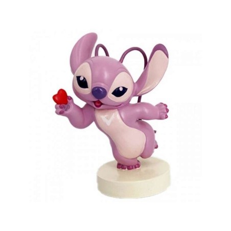 Enesco Disney Lilo &amp; Stitch Angelo con cuore - Figura da collezione - Realizzata in resina - Intagliata e dipinta a mano