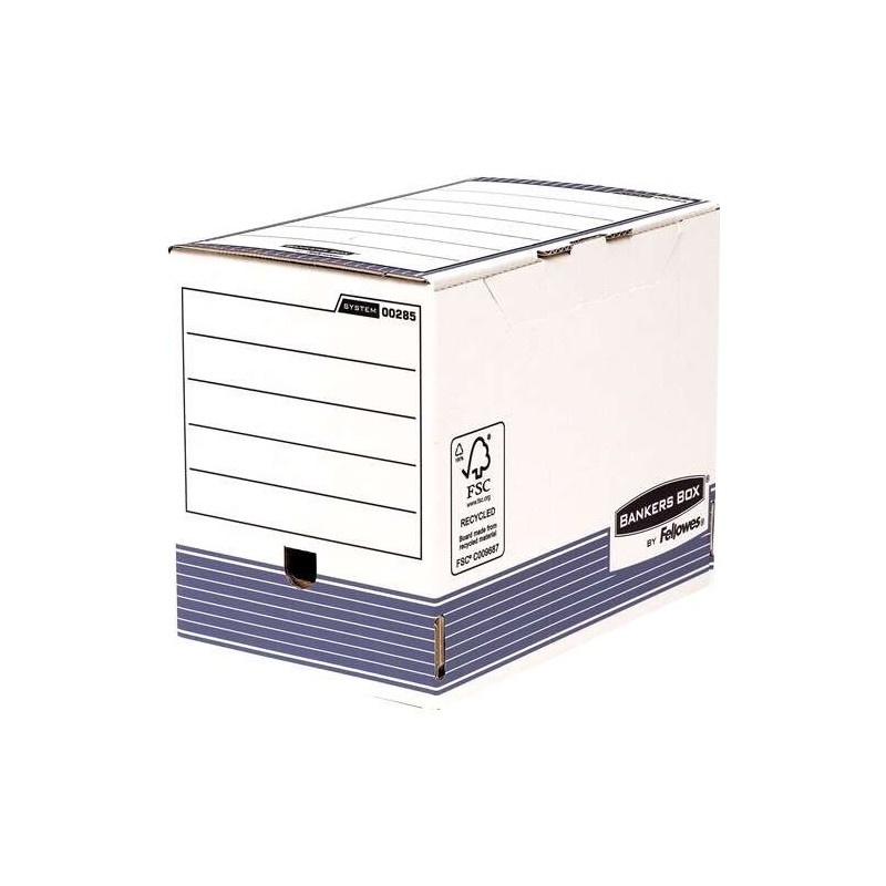 Fellowes Bankers Box Scatola per fascicoli definitivi 200 mm A4 - Assemblaggio rapido automatico - Certificazione FSC in cartone Fellowes Bankers Box Scatola per fascicoli definitivi 200 mm A4 - Assemblaggio rapido automatico - Certificazione FSC in cartone