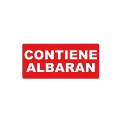 Apli Rollo de 200 Etiquetas Permanentes - Contiene Albaran - Color Rojo