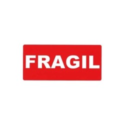 Rotolo Apli da 200 Etichette Permanenti - Fragili - Colore Rosso