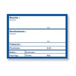 Rotolo Apli da 200 Etichette Spedizione con Testo Prestampato - Dimensioni 109x82mm - Colore Bianco/Blu