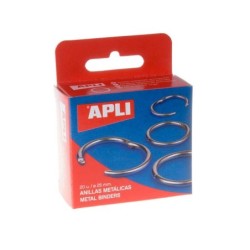 Apli Confezione da 20 Anelli Metallici Snodati Ø25 mm