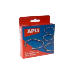 Apli Pack de 20 Anillas Metalicas Articuladas Ø32 mm