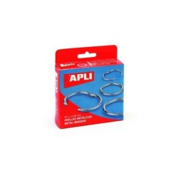 Apli Confezione da 10 Anelli Metallici Snodati Ø46 mm
