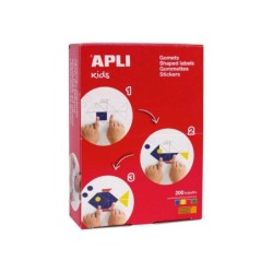 Apli Gomets Estrella Adhesivo Permanente - 12mm, 16mm y 20mm - 7000 Gomets por Caja - Ideal para Escuelas y Talleres Infantiles
