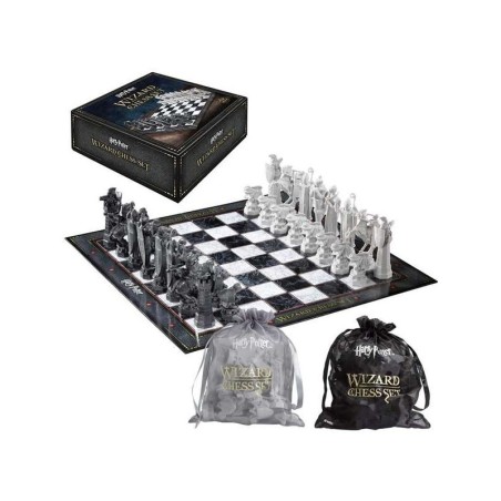 The Noble Collection Harry Potter Juego de Ajedrez Magico - Piezas de entre 5 y 11cm - Tablero de 47x47cm