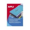 Apli Etiquetas Permanentes Translucidas 210 x 297 mm - 20 Hojas - Resistentes Intemperie