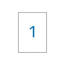 Confezione da 20 etichette Apli in poliestere bianco 210 x 297 mm - Adesivo permanente - Bordi dritti - Resistente agli agenti a